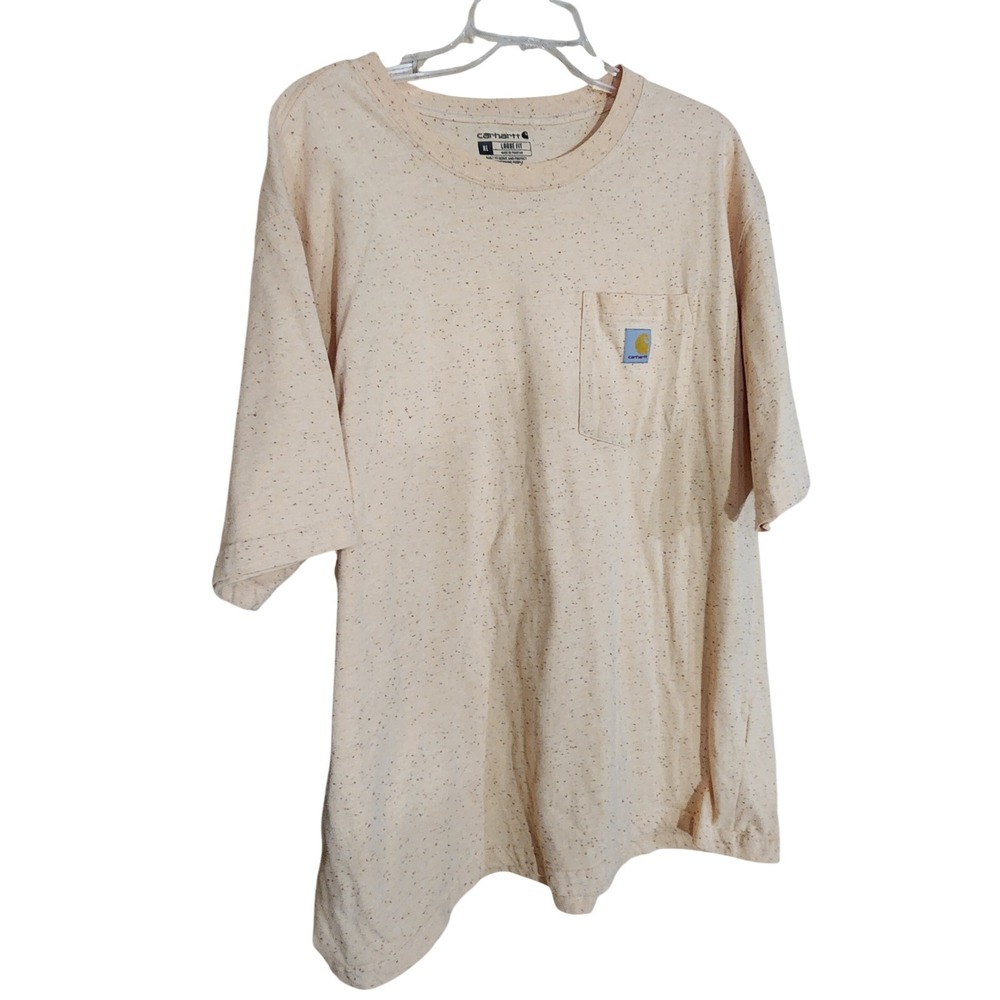Carhartt K87 Loose Fit Pocket T-Shirt Mens XL Peach Heather Nep Short Sleeve